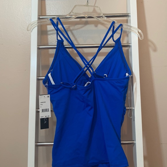 La Blanca Blueberry Underwire Tankini Top - Picture 4 of 11
